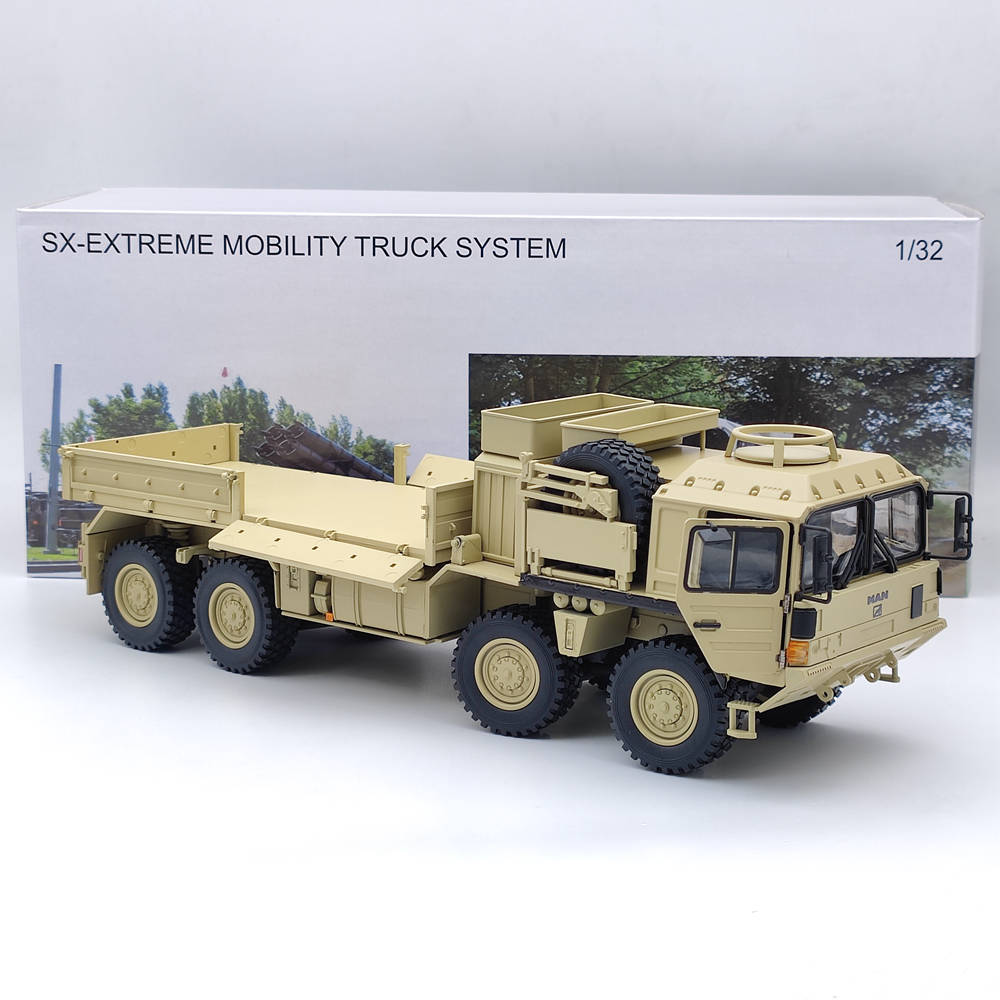 1/32 MAN SX-extreme Mobility Truck System Diecast Model Car Collection Yellow Toys Gift