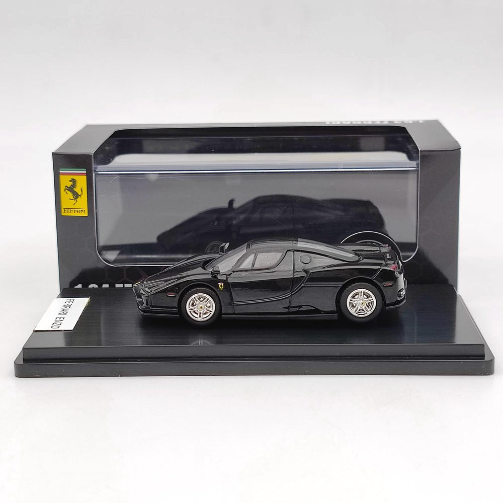 Voiture de sport en métal moulé sous pression Ferrari Enzo (noir) à l'échelle 1/64, modèle de collection, jouets, cadeau