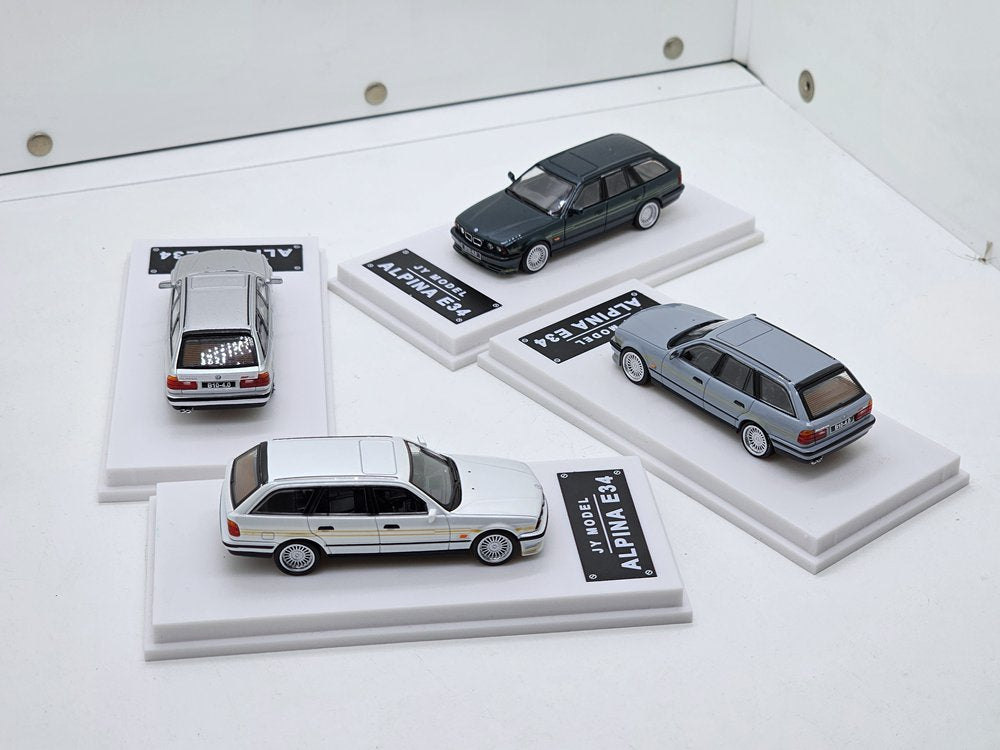 MJ 1:64 BMW E34 Touring alpina Diecast Toys Car Models Hobby Collection Gifts