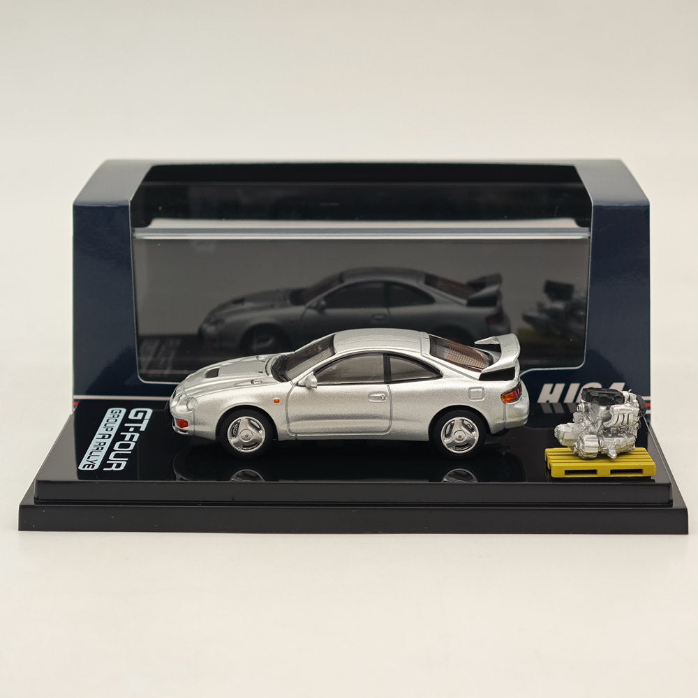 1/64 Hobby Japan Toyota CELICA GT-FOUR WRC Edition (ST205) w/ Engine HJ641064AS Silver Diecast Models Car Collection Auto Toys Gift In Stock - US