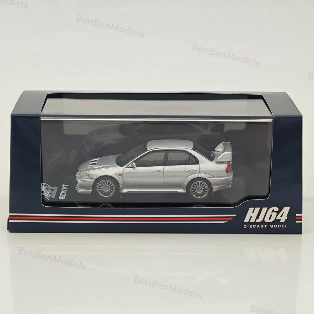 Hobby Japan 1/64 Mitsubishi Lancer GSR Evolution V (CP9A)1999 Silver HJ642033AS