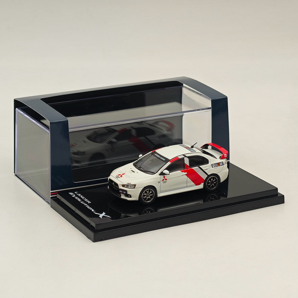 Mitsubishi Lancer Evolution X Ralliart, échelle 1/64, couleur blanche, HJ644053RA
