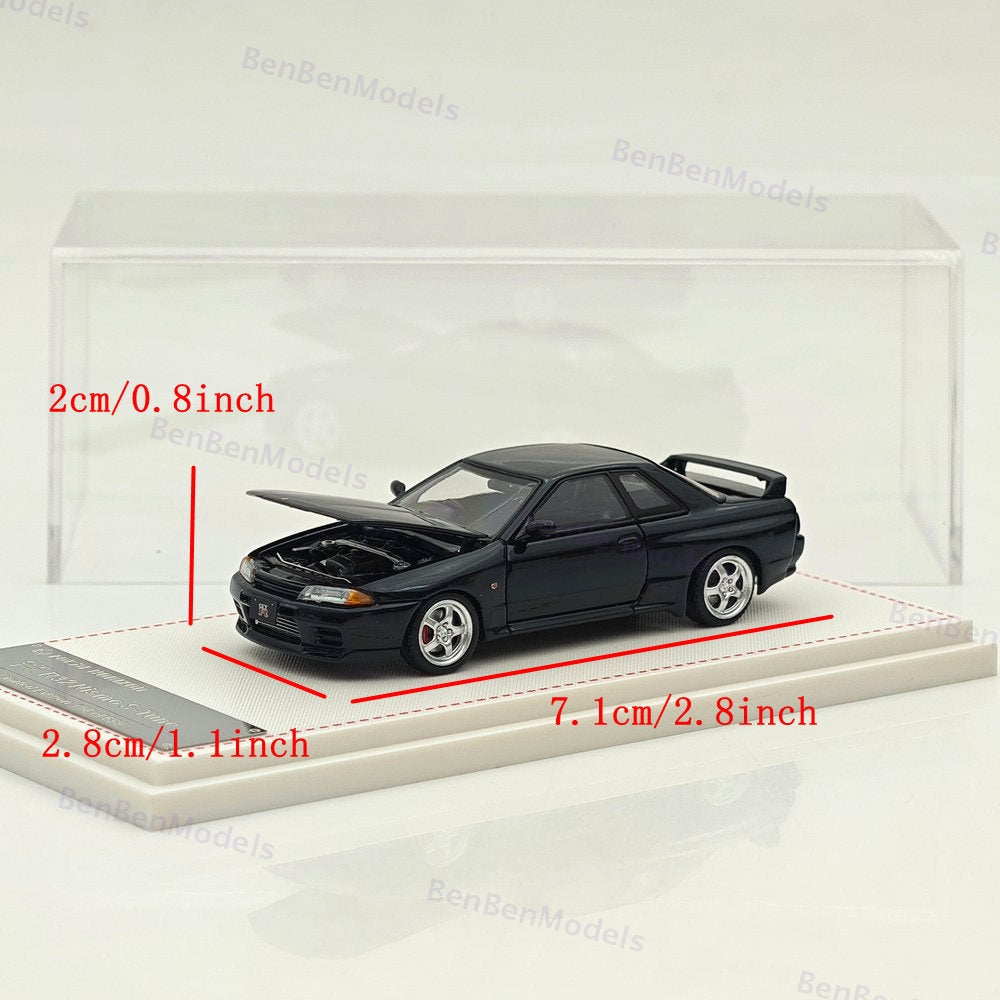 FH 1:64 Nissan Skyline GTR R32 Nismo S-Tune Sports Model Black Diecast Metal Car