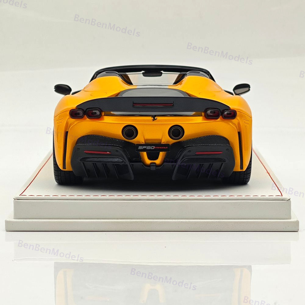 CE 1/18 Ferrari SF90 Spider Supercar Car Yellow Resin Model Limited Collection
