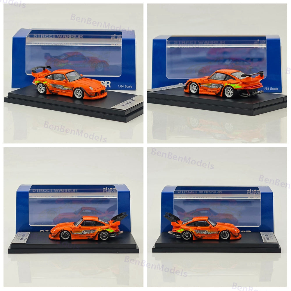 1/64 SW Porsche RWB 993 RAUH-Welt Orange Speed and Furious Diecast Metal Car
