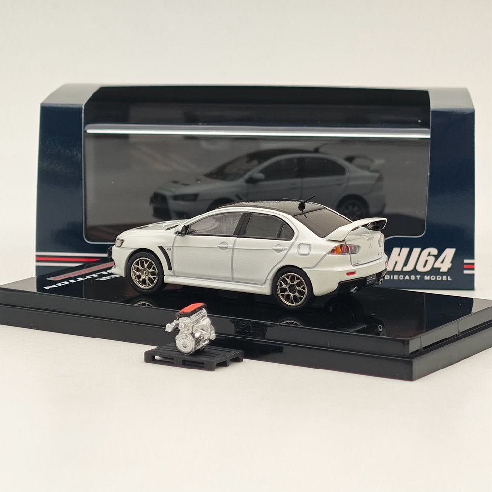 Hobby Japan 1/64 Mitsubishi Lancer Evolution X Final Edition White HJ642053CWP In Stock - US