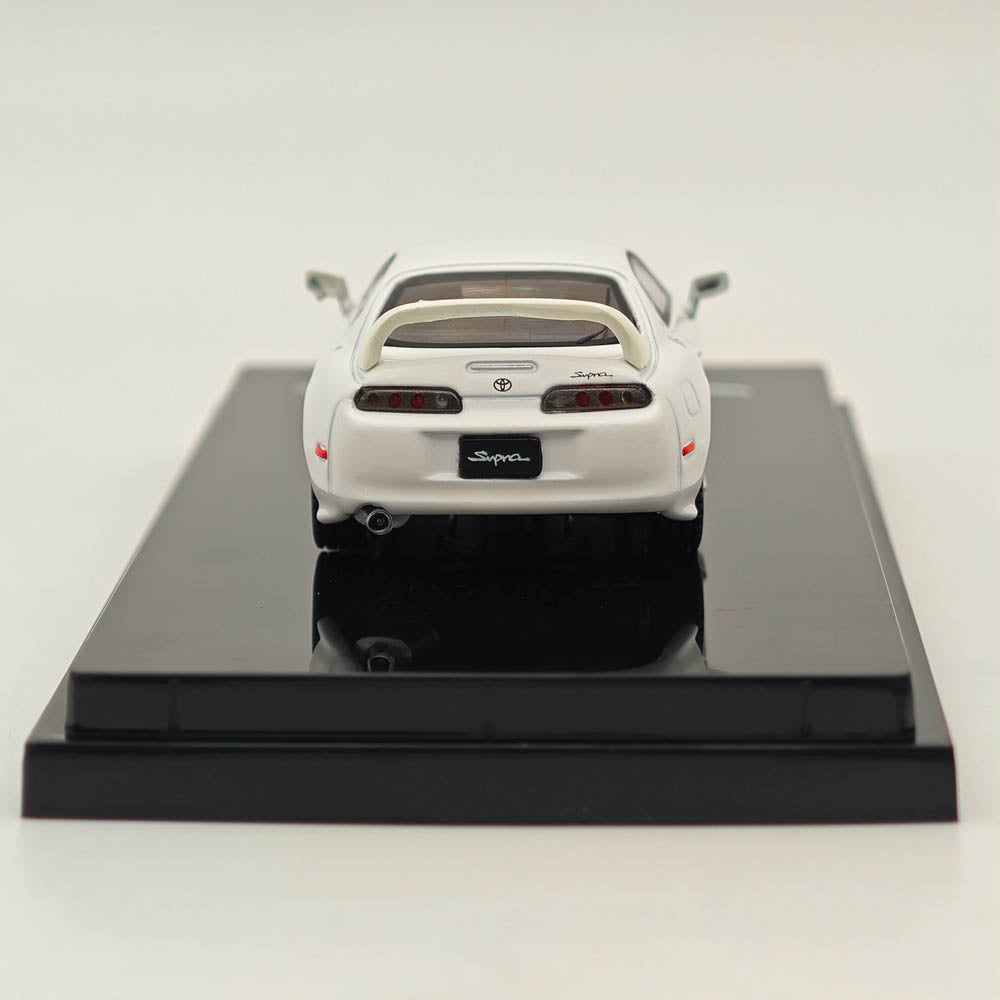 Hobby Japan 1/64 Toyota SUPRA RZ JZA80 VERSION PERSONNALISÉE ORIGINALE avec ActiveSpoiler Blanc HJ643042W Modèles moulés sous pression Collection de voitures