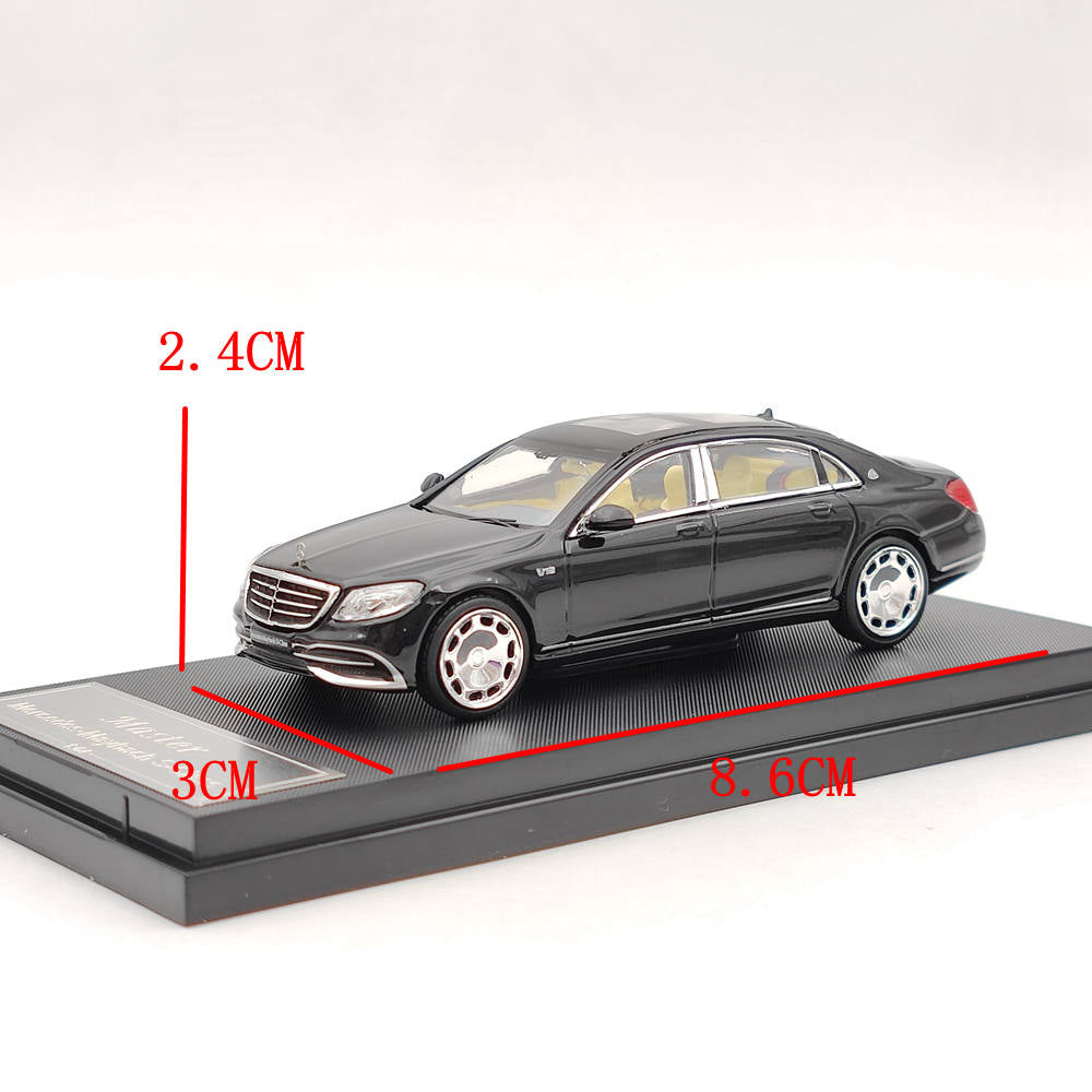 Modèle réduit de voiture moulé sous pression Mercedes Benz Maybach S680 Master 1:64, jouet de collection, cadeau automobile, noir