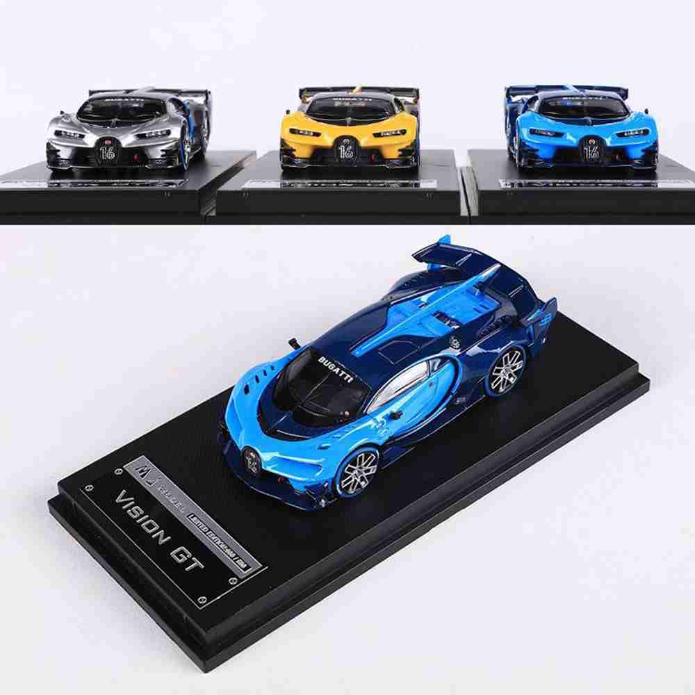 Bugatti VisonGT miniature moulée sous pression à l'échelle 1/64, jouet, modèle de voiture, collection, cadeaux, édition limitée