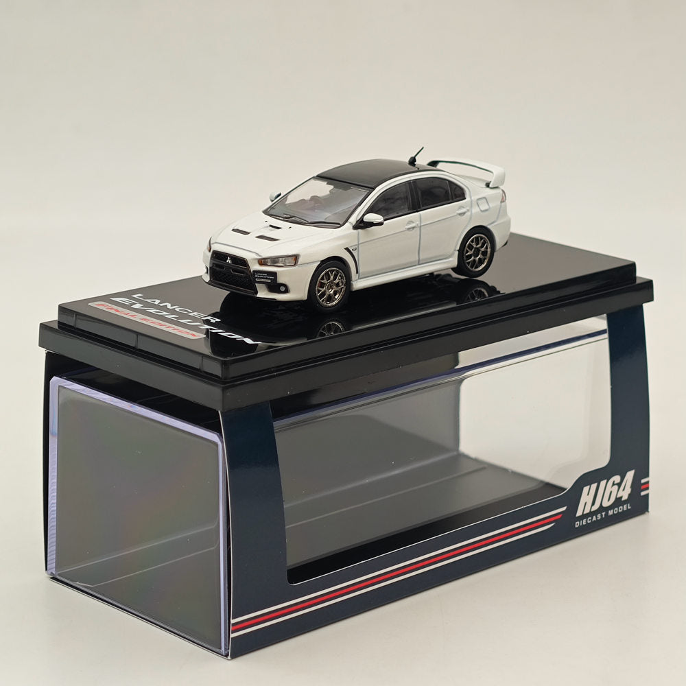 Hobby Japan 1/64 Mitsubishi Lancer Evolution X Final Edition White HJ642053CWP In Stock - US
