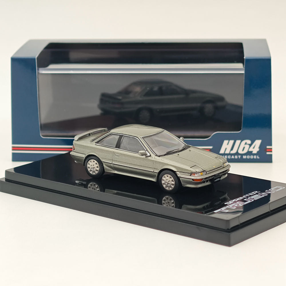 Hobby Japan 1/64 Toyota SPRINTER TRUENO GT APEX AE92 Gris Vert Métallisé HJ641060AGY Modèle de Voiture Moulé Sous Pression