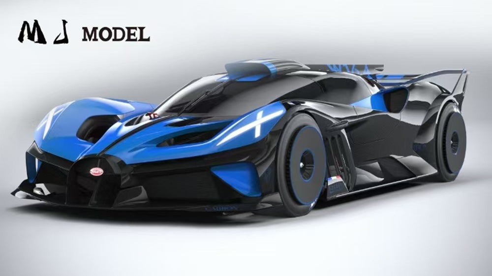 MJ 1/64 Bugatti bolide Carbon Fiber Trim Miniature Diecast Toys Car Models Collection Gifts Limited Edition