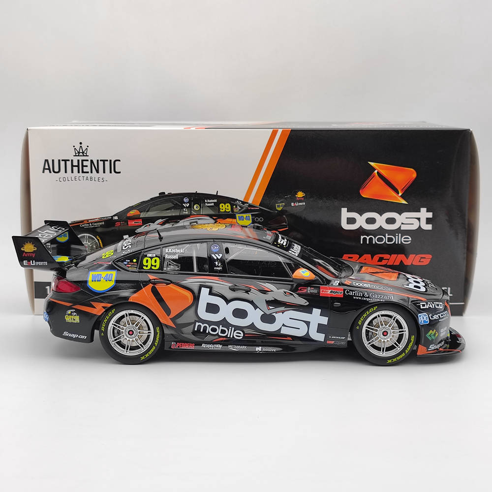 1/18 Authentique Erebus Boost Mobile Racing #99 ZB Commodore 2021 Résine Voiture Jouets Cadeau