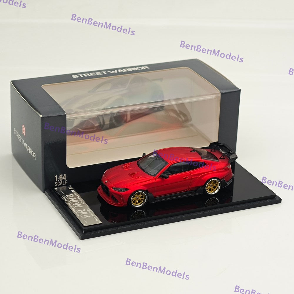 1:64 SW BMW M4 G82 Sports Model Limited 499 Red Diecast Model Car Miniature