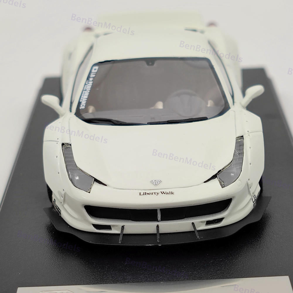 1/43 Hi-Story LB WORKS Ferrari 458 Liberty Walk Performance White Resin Model