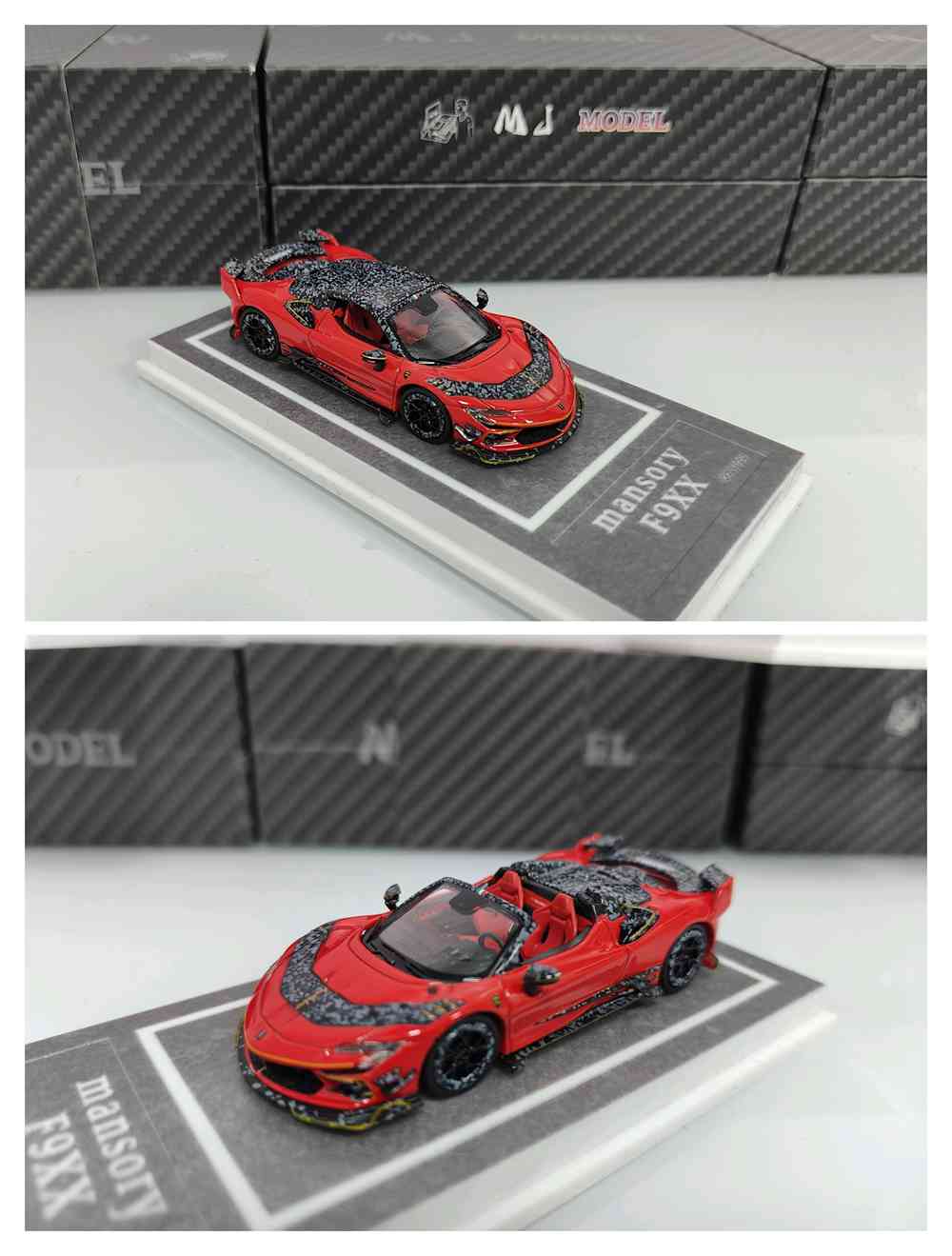 MJ 1/64 Ferrari Mansory F9XX Hardtop/Convertible Diecast Car Models Collection Gifts Limited Edition