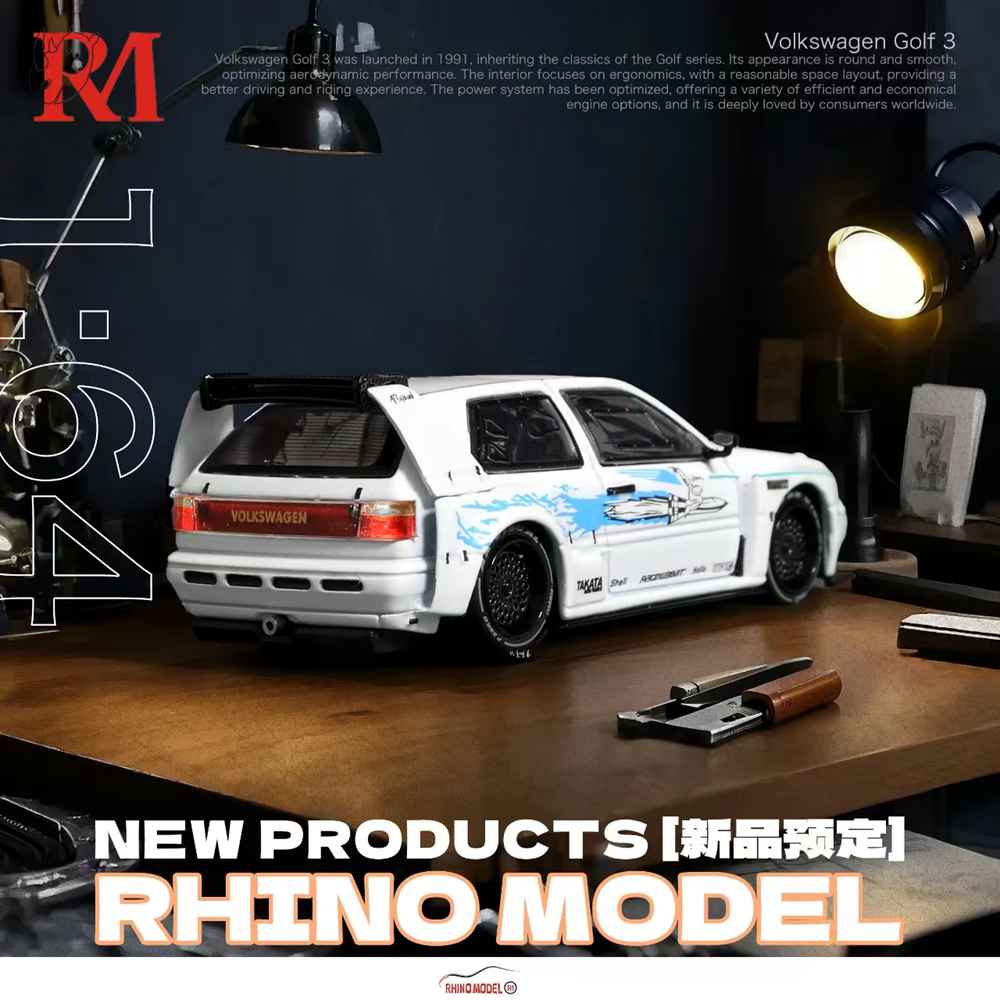 Prévente RHINO MODEL RM 1:64 Volkswagen Golf Mk3 Concept Car Redesign Diecast Toys Collection Gifts Limited Edition