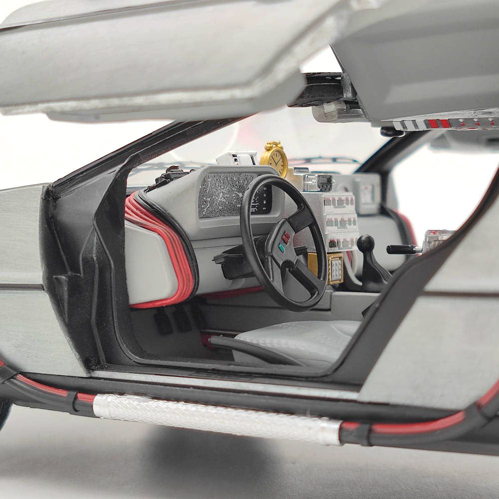 Hot Wheels 1/18 Elite Retour vers le futur Time Machine BCJ97 Modèle de voiture moulé sous pression Collection Auto Cadeau