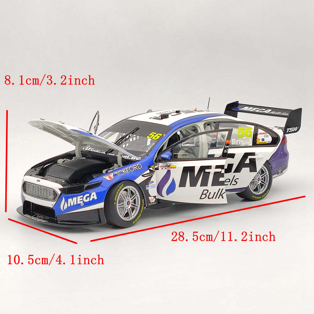 Authentique 1/18 TICKFORD RACING JASON BRIGHT #56 FORD FGX FALCON 2017 CLIPSAL 500 JOUETS VOITURE CADEAU