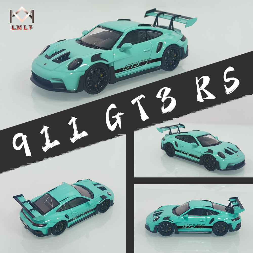 Porsche 911 992 GT3 RS miniature moulée sous pression, modèle de voiture de collection, cadeaux, édition limitée, échelle 1:64
