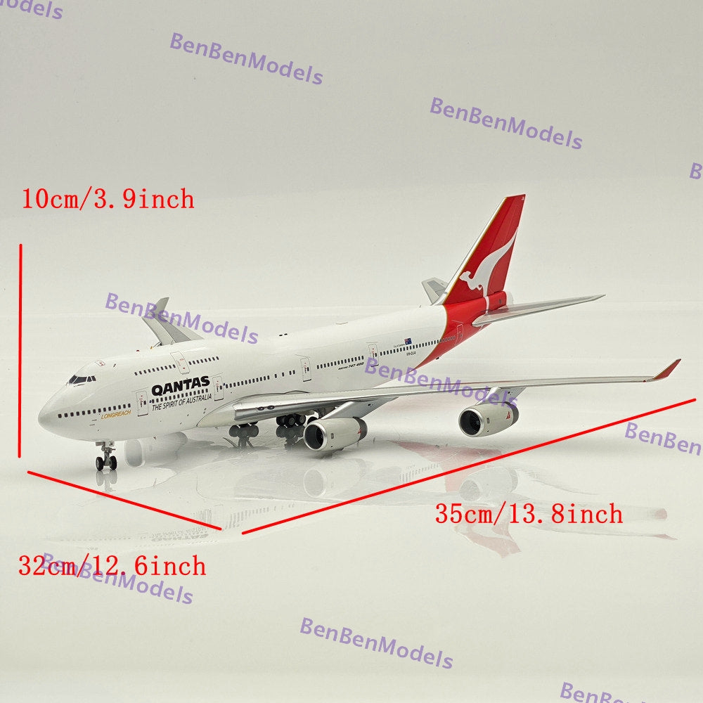 QANTAS Boeing 747-400 / City Of Canberra VH-OJA /IF744QFA0515 WITH STAND / 1:200