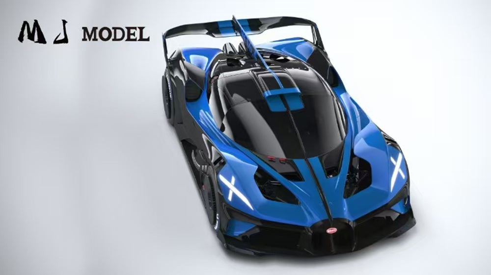 MJ 1/64 Bugatti bolide Carbon Fiber Trim Miniature Diecast Toys Car Models Collection Gifts Limited Edition