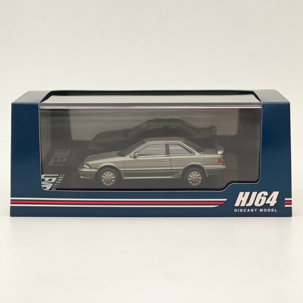 Modèle réduit de voiture moulée sous pression Toyota COROLLA LEVIN GT APEX AE92 grisâtre Hobby Japan 1/64