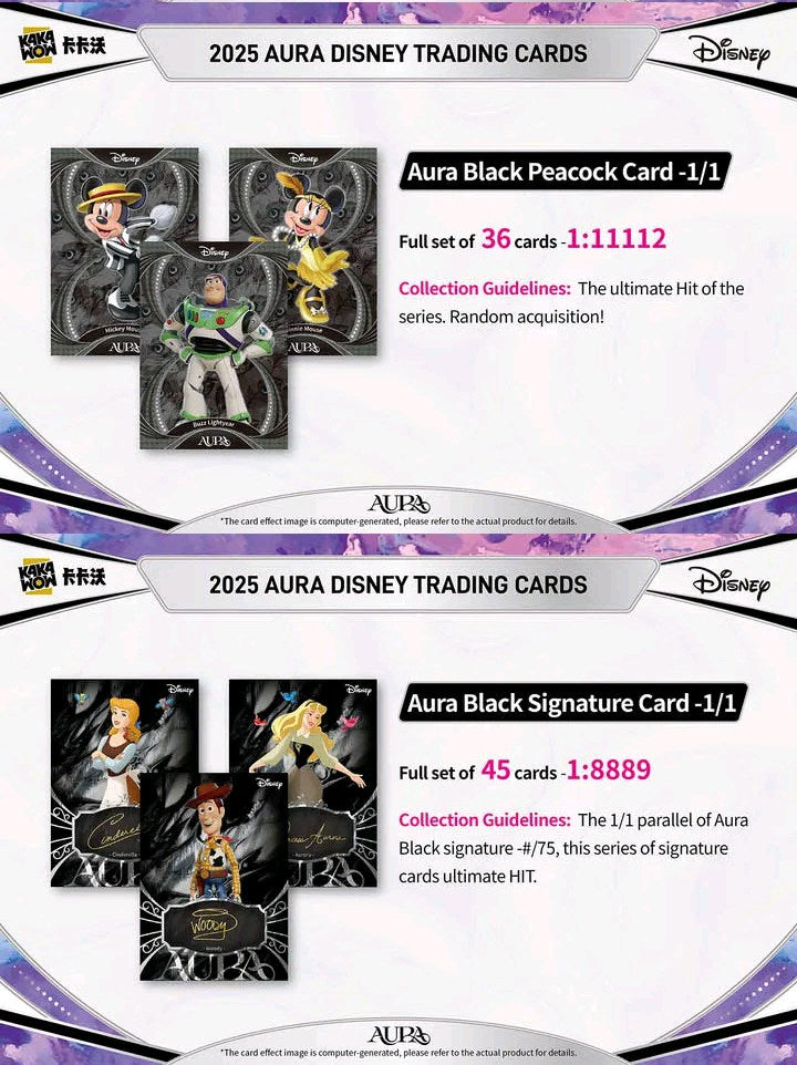 Original KAKAWOW 2025 AURA Disney Trading Cards AURA SERIES NEWY LAUNCHED Card