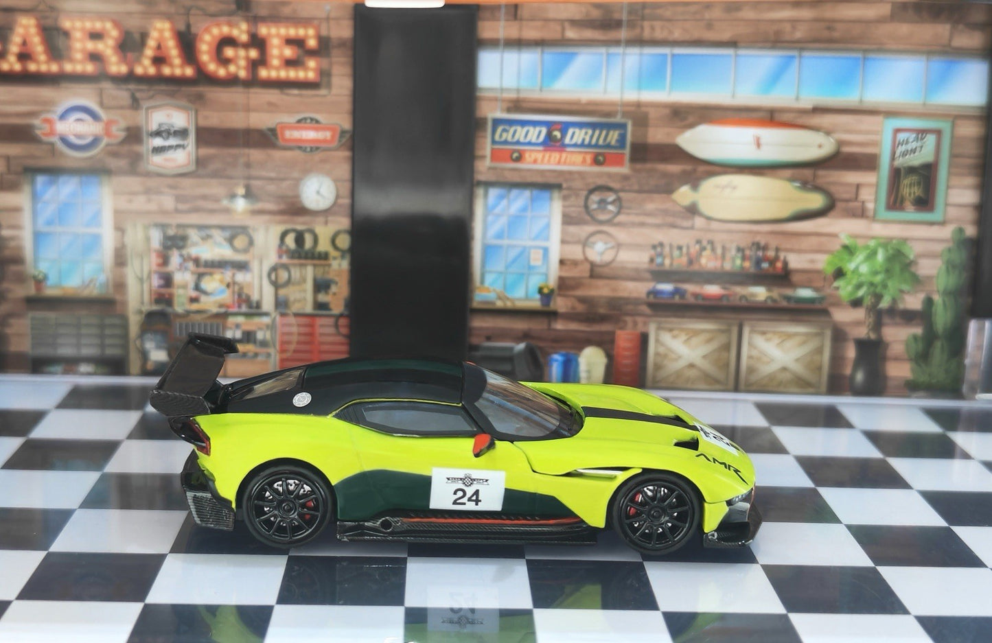 Fine Works 1/64 Aston Martin Vulcan Open Hood Alloy Diecast Toys Car Model Peak Speed New in stock