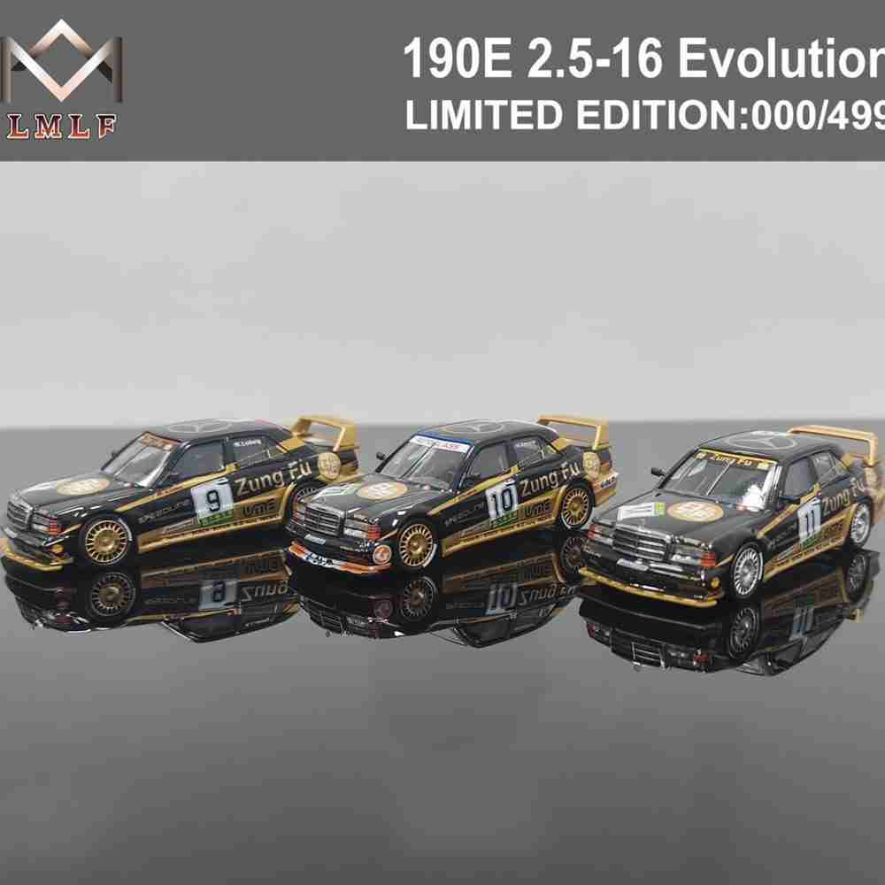 Fine Works 1:64 Mercedes Benz 190E 2.5-16 EVO2 DTM Racing Version Miniature Diecast Toys Car Models Collection Gifts