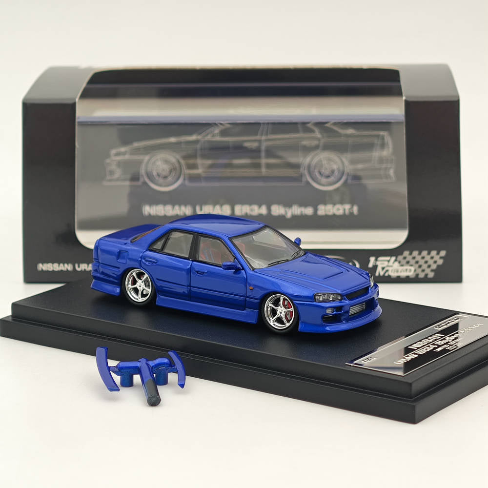 Mortal & OM 1:64 Nissan ER34 uras SKYLINE Miniature Diecast Toys Modèles de voitures Hobby Collection Cadeaux Limitée 699