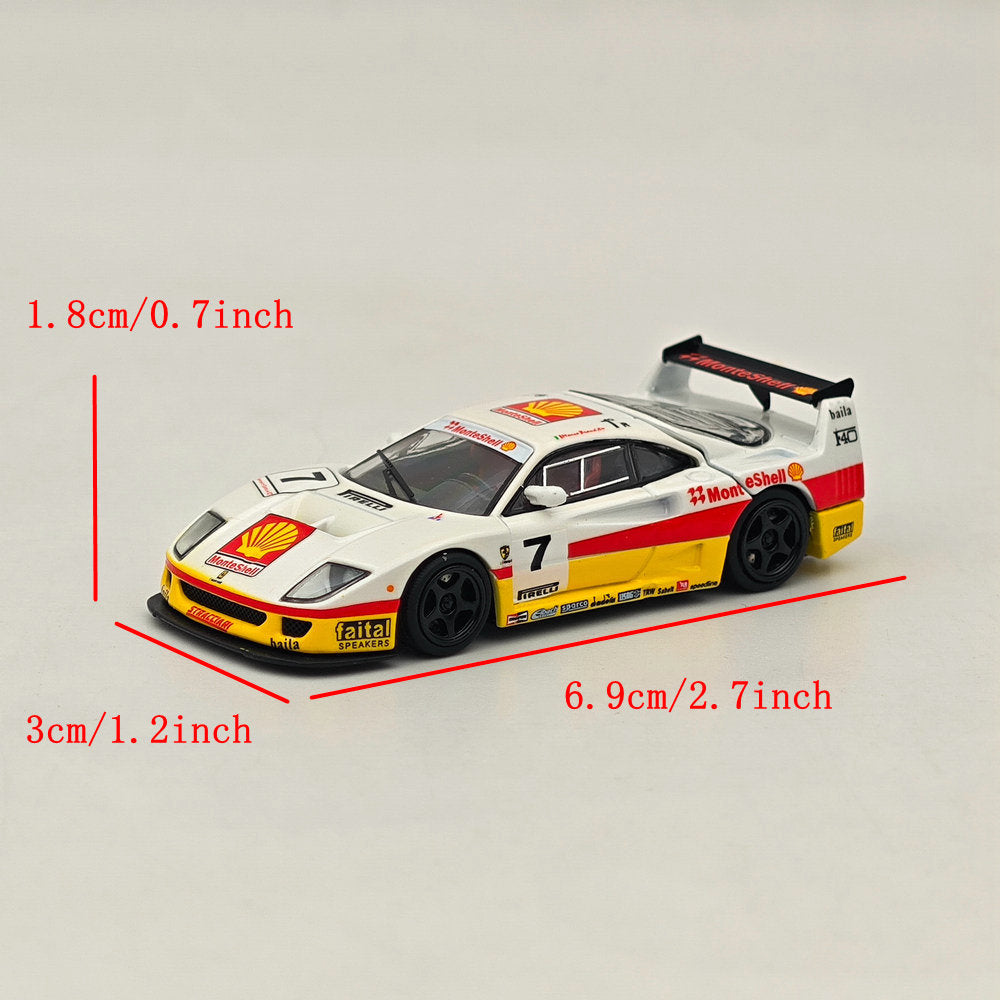 1/64 SH Ferrari F40 LM #7 Racing Sports Model Legend Series Hayon ouvert Blanc