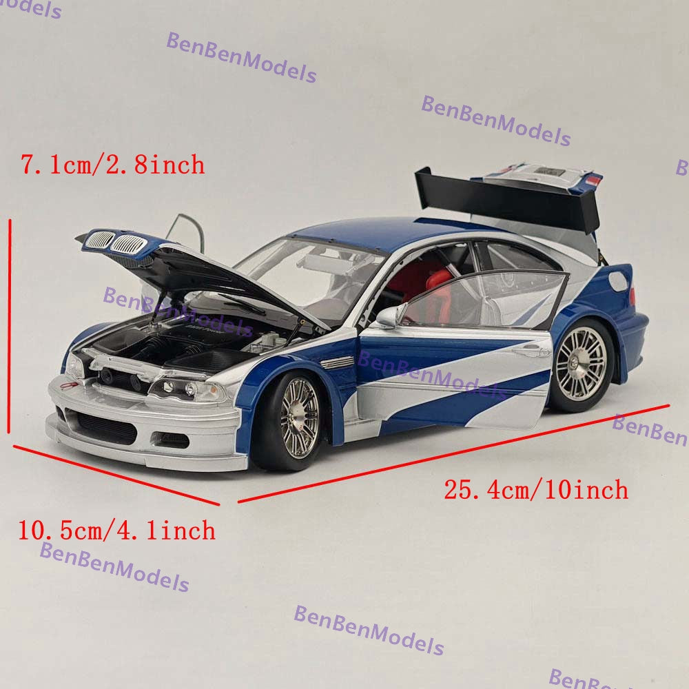 DCM 1/18 BMW M3 GTR E46 2001 Need For Speed Modèles de voitures en métal moulé sous pression Collection