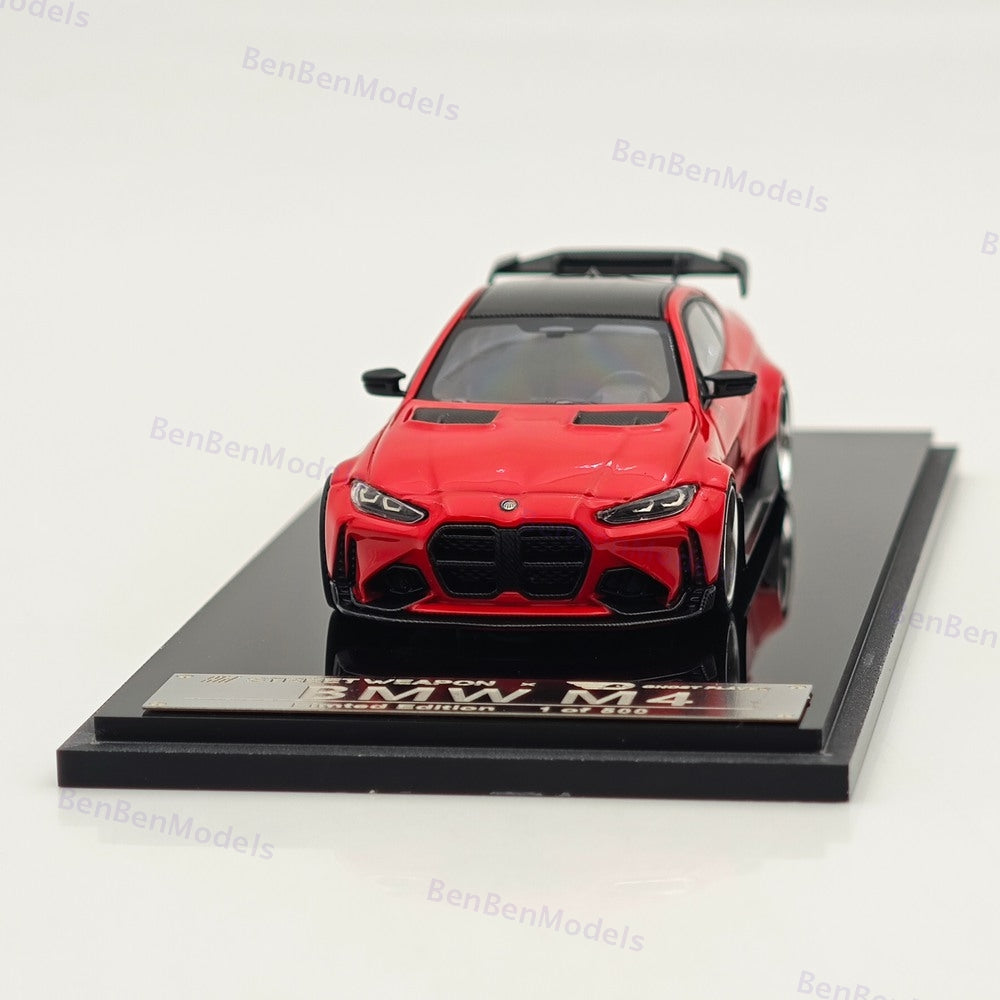 1:64 SW BMW M4 G82 Red Sports Model Diecast Models Car Limited Collection