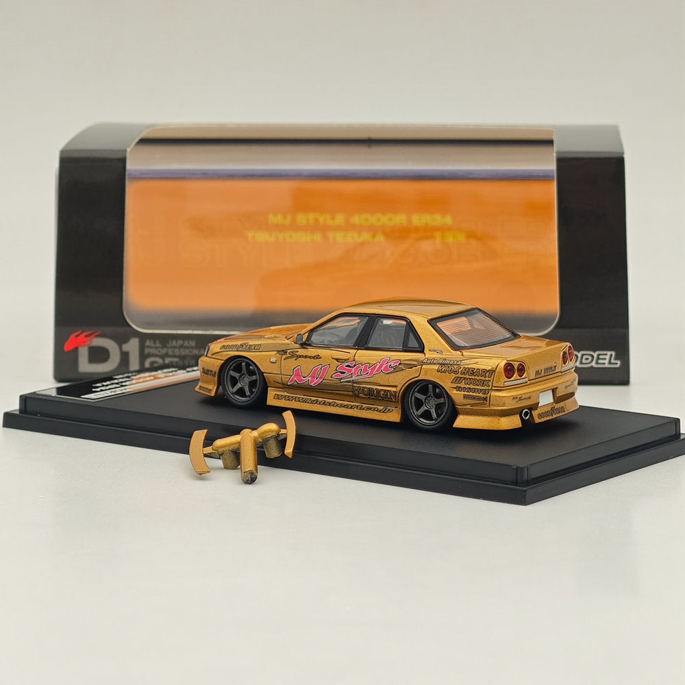 MORTAL 1:64 NISSAN BLITZ D1 SKYLINE ER34 URAS K5-660R MJ STYLE Drift Car Edition Miniature Diecast Toys Modèles de voitures Hobby Collection Cadeaux