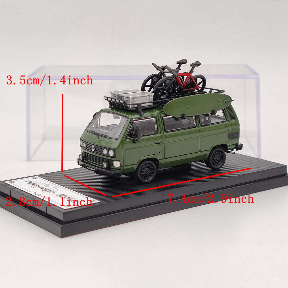 Master 1:64 Porsche B32 & VW T3 Multivan 1985 Van With Accessories Diecast Toys Car Models Miniature Hobby Exquisite Gifts