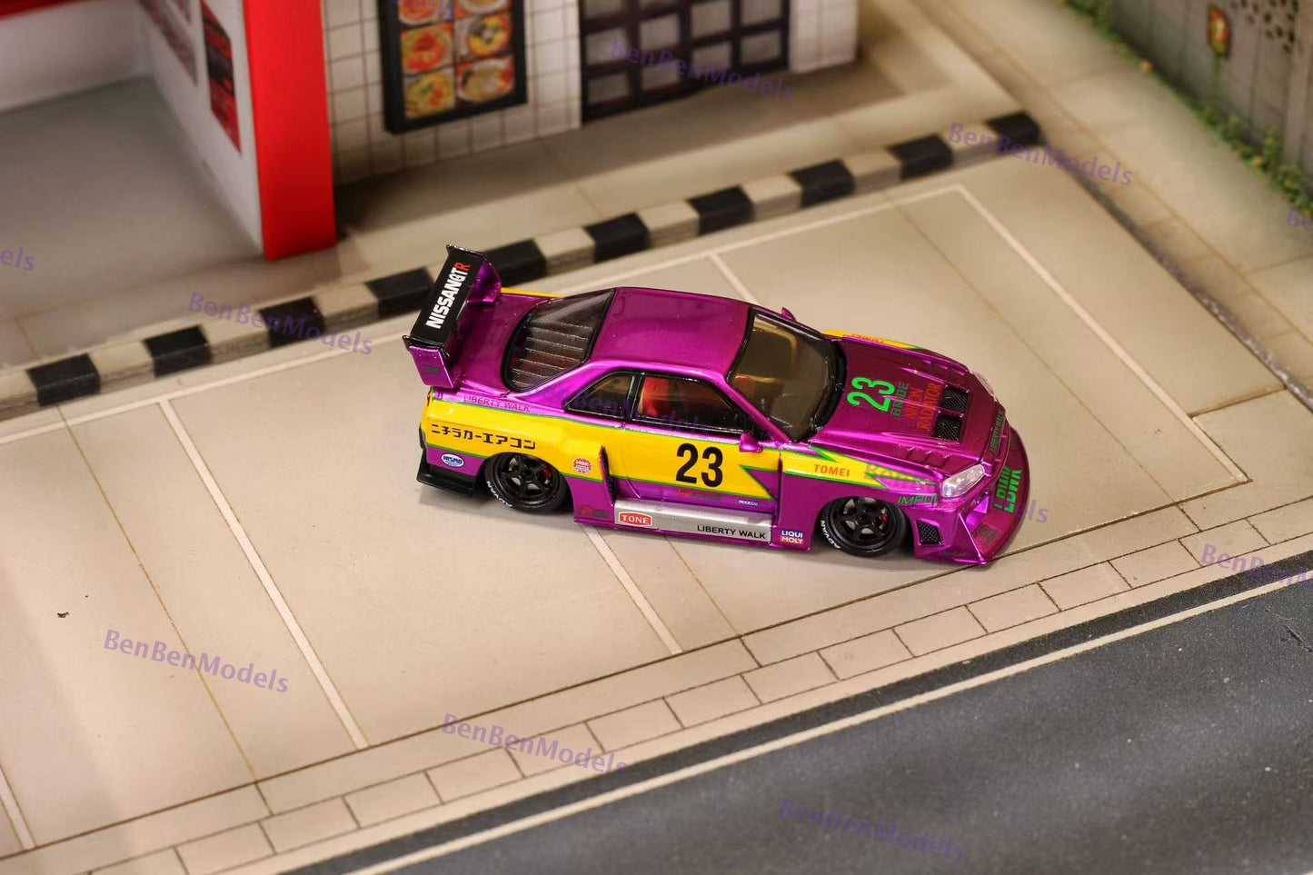 Pre-sale 1:64 SW LBWK ER34 #23 Chromed Purple Special Edition Diecast Limited