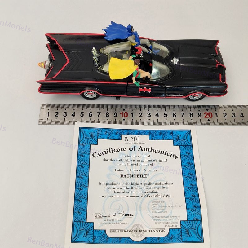 BATMAN TV Series BATMOBILE Sculpture With Lights And Music By Bradford Exchange