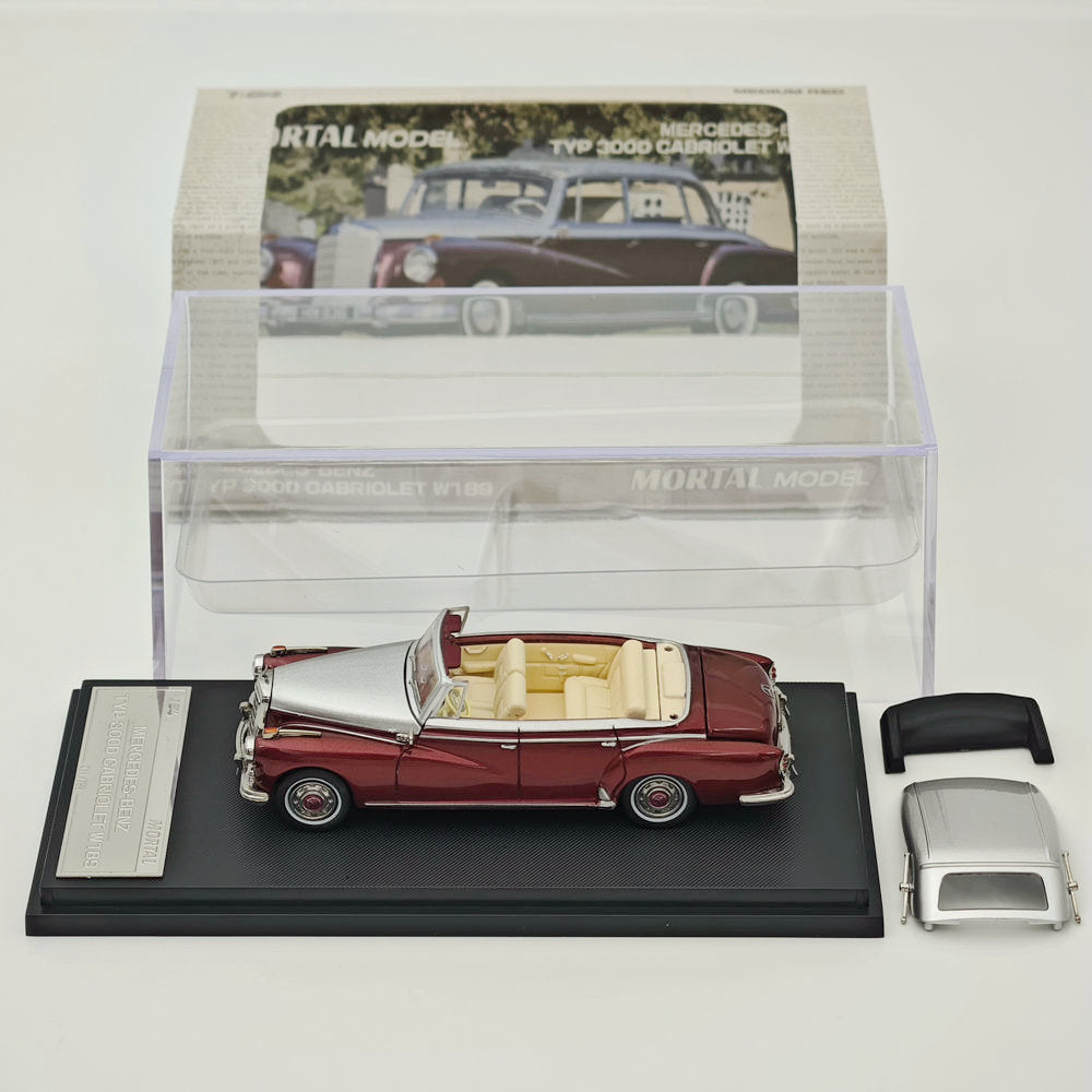 Mortal 1:64 Mercedes Benz 300D Convertible Retro Alloy Car Model Collection Diecast Toys Car Miniature Hobby Gifts