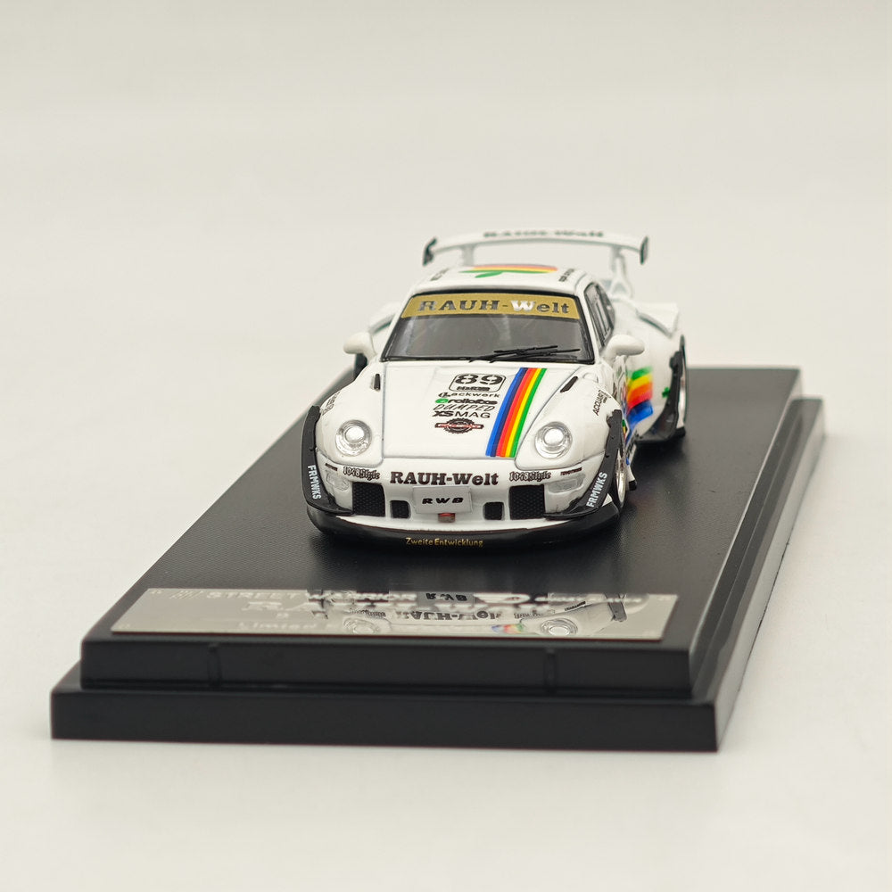1:64 SW White 911 RWB 993 Apple #89 Racing Sports Model Diecast Metal Car In Stock - US