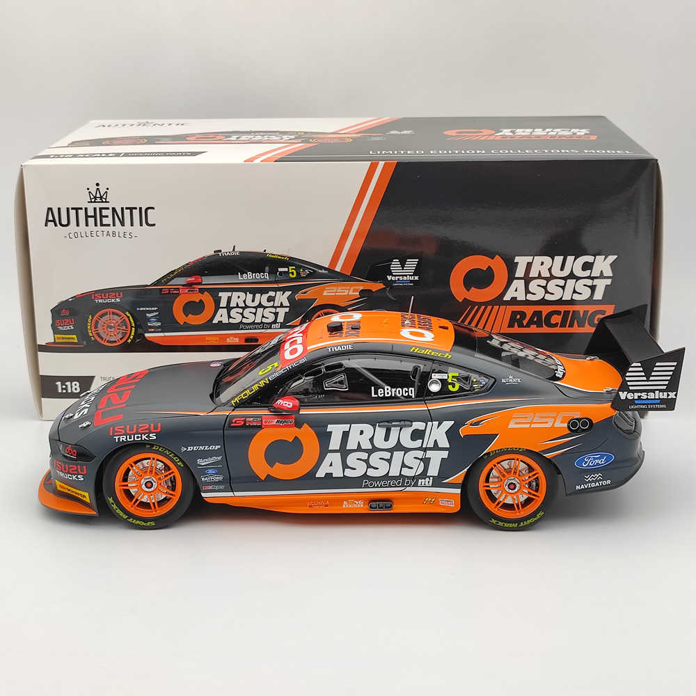 1/18 Authentic Truck Assist Racing #5 Mustang GT 2021 Repco Mt Panorama 500 Diecast Models Car Limited Collection Toys Gift