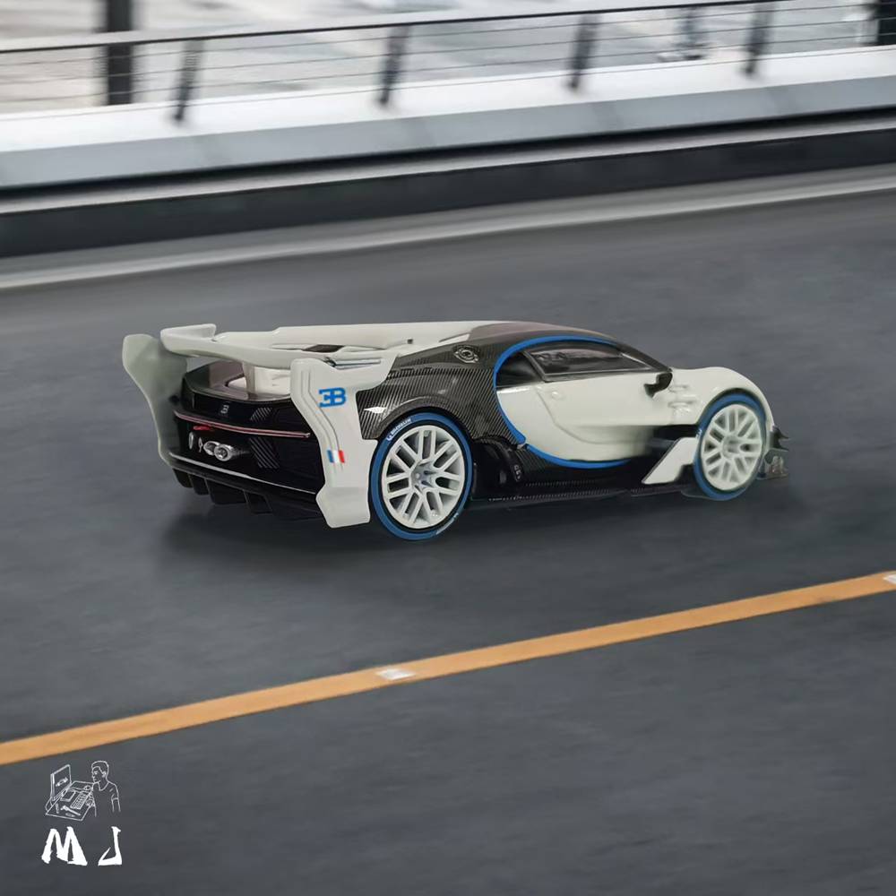 Bugatti Vision GT Gulf Miniature Diecast Toys 1:64 Modèles de voitures Collection Cadeaux Édition limitée