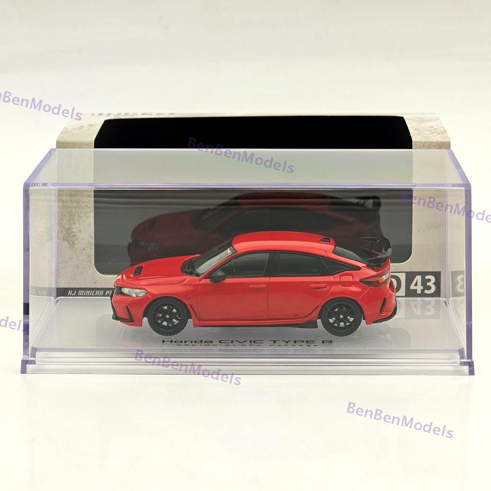 1/43 Hobby Japan HJD43 CIVIC TYPE R (FL5) RACING BLACK Package Diecast Car Model
