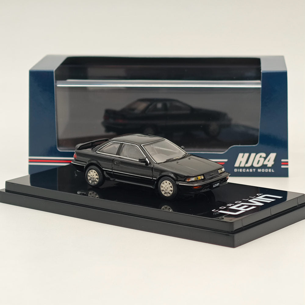 Hobby Japan 1/64 Toyota COROLLA LEVIN GT APEX AE92 Noir Métallisé HJ641059ABK Modèle de Voiture Moulé Sous Pression Collection Limitée