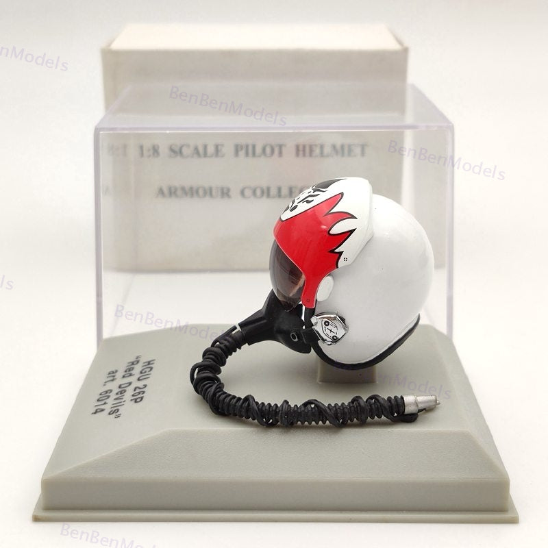 1:8 Scale CDC Armour Pilot Helmet HGU 26P Red Devils #6014 Diecast Model