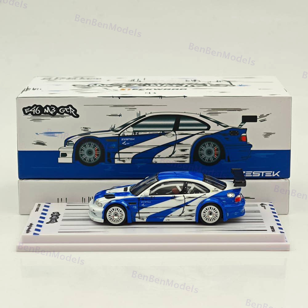 1:64 DCM BMW M3 GTR E46 NFS TECKWRAP APAXPO ZESTEK Diecast Models Car Colletible