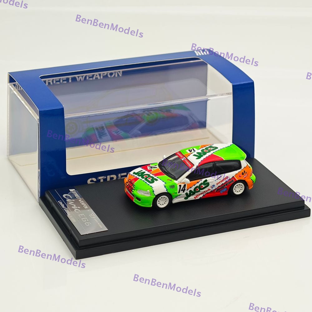 1:64 SW Civic EG6 JACCS Livery #14 Diecast Model Limited 499 Collectible Car