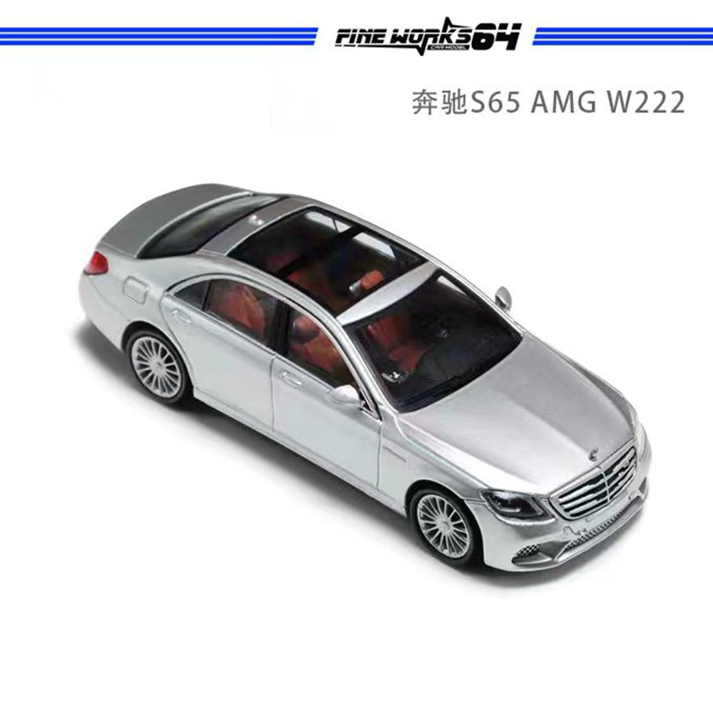 Voiture moulée sous pression Mercedes Benz S65 AMG W222 1:64 Fine Works Jouets Collection Cadeaux Édition limitée