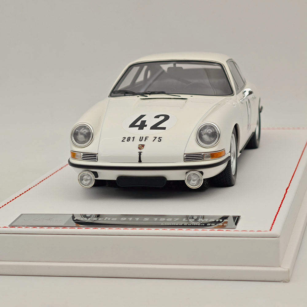 Ivy Merit 1/18 Porsche 911s 1967 Le Mans Blanc 42# Résine de collection de haute qualité