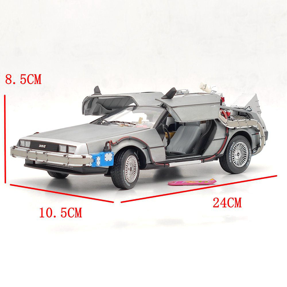 Hot Wheels 1/18 Elite Back To The Future Time Machine BCJ97 Diecast Model Car Collection Auto Gift
